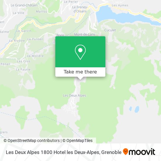 Les Deux Alpes 1800 Hotel les Deux-Alpes map