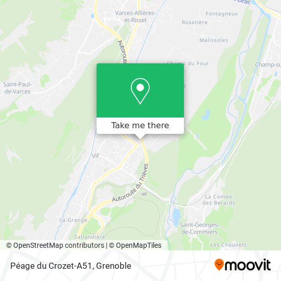 Péage du Crozet-A51 map