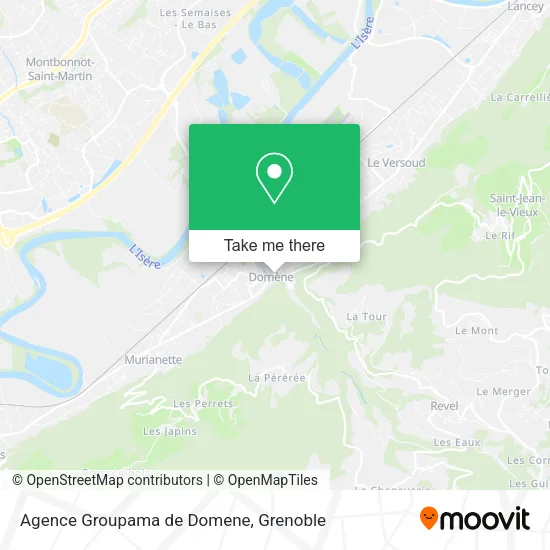 Agence Groupama de Domene map