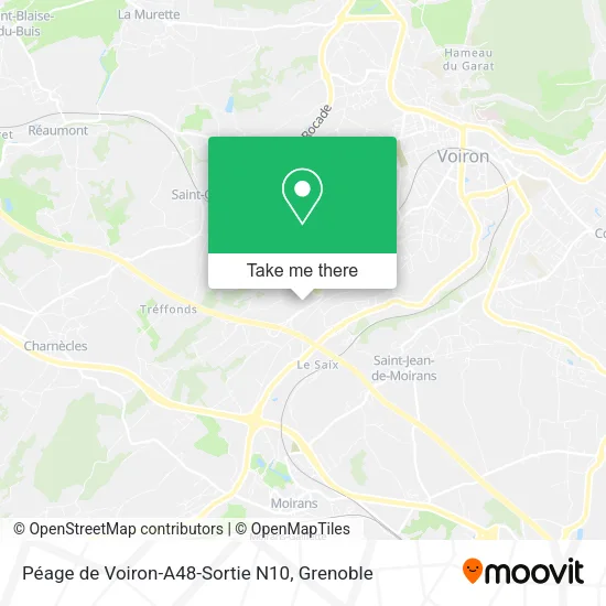 Péage de Voiron-A48-Sortie N10 map