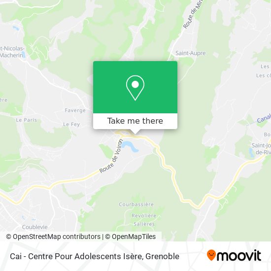 Cai - Centre Pour Adolescents Isère map