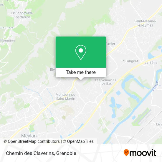 Chemin des Claverins map