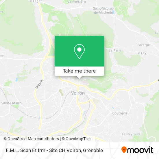 E.M.L. Scan Et Irm - Site CH Voiron map
