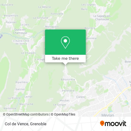 Col de Vence map