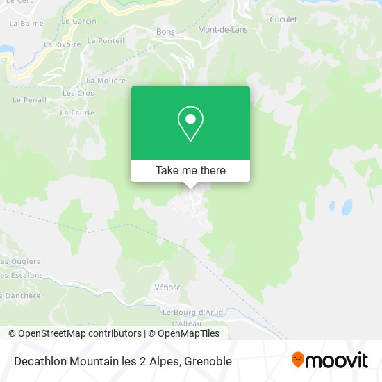 Mapa Decathlon Mountain les 2 Alpes