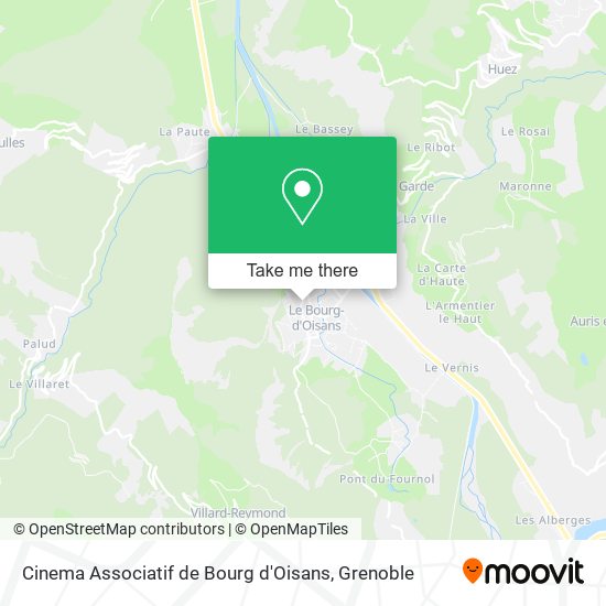 Mapa Cinema Associatif de Bourg d'Oisans