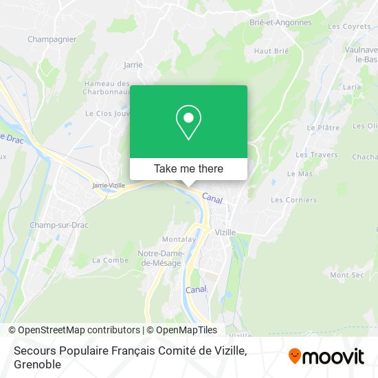 Secours Populaire Français Comité de Vizille map