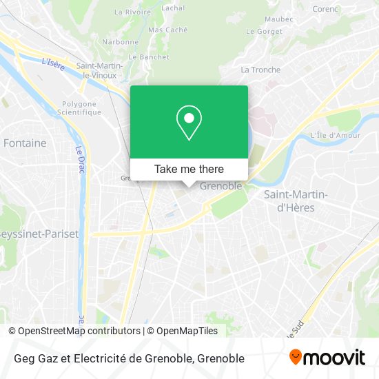 Mapa Geg Gaz et Electricité de Grenoble