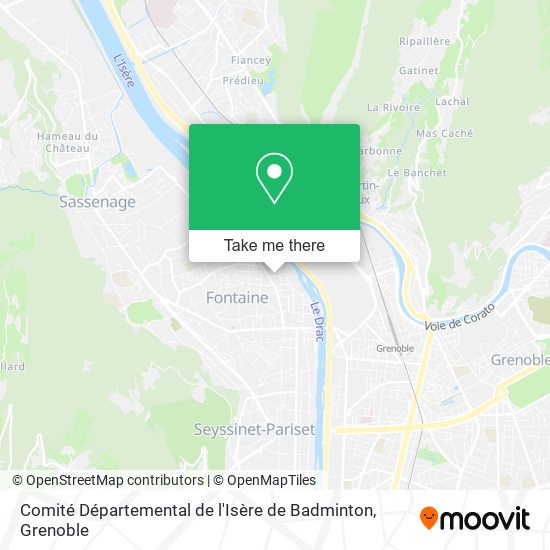 Comité Départemental de l'Isère de Badminton map