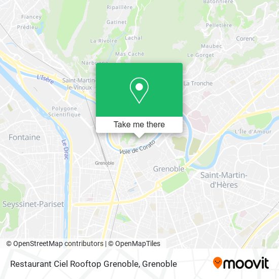 Restaurant Ciel Rooftop Grenoble map