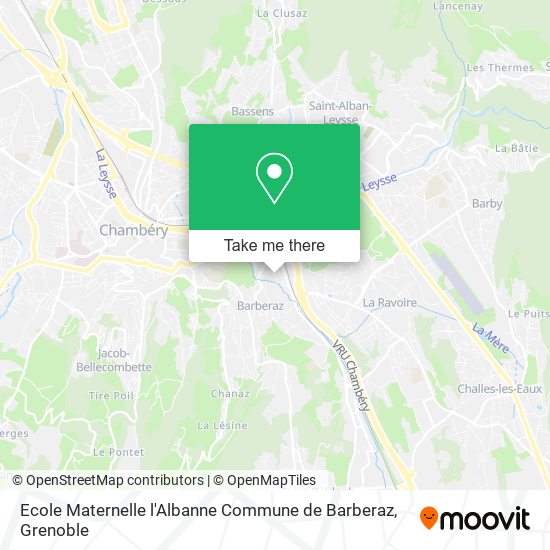 Mapa Ecole Maternelle l'Albanne Commune de Barberaz
