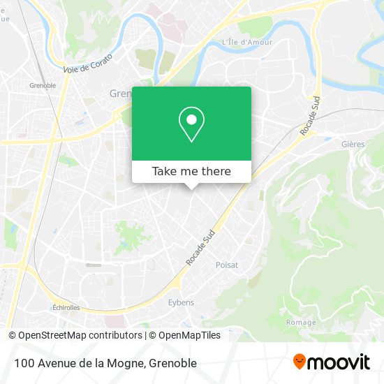 Mapa 100 Avenue de la Mogne