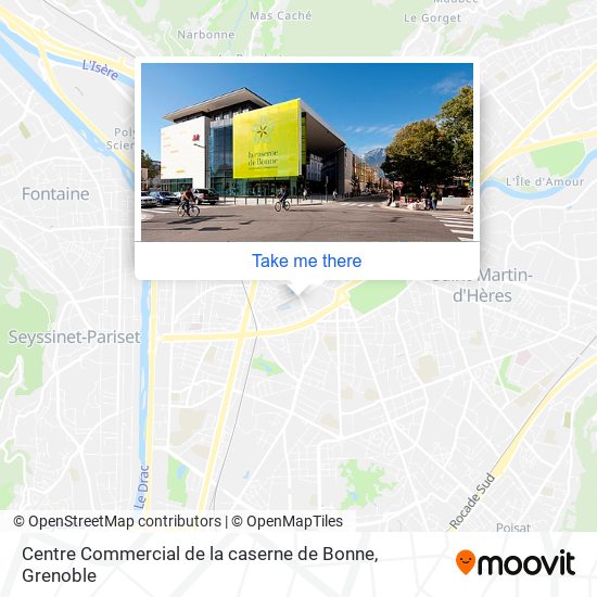 Mapa Centre Commercial de la caserne de Bonne