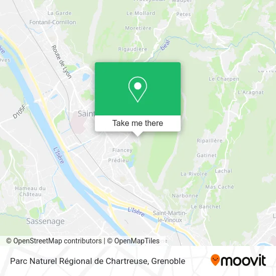 Parc Naturel Régional de Chartreuse map