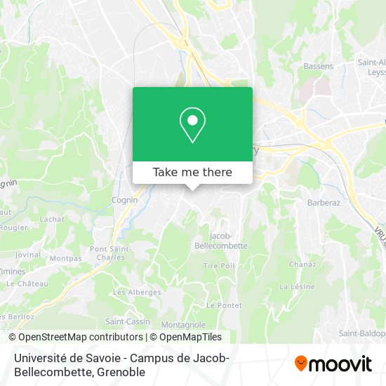 Université de Savoie - Campus de Jacob-Bellecombette map
