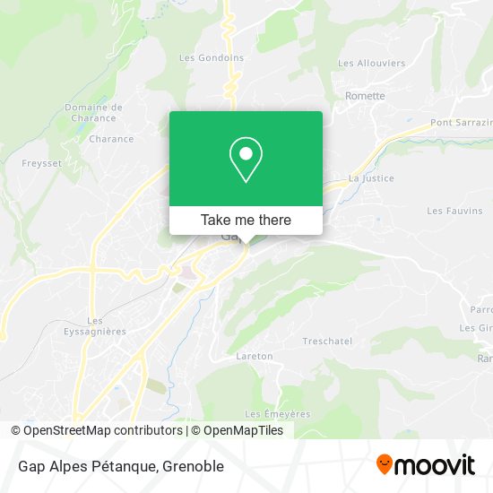 Gap Alpes Pétanque map