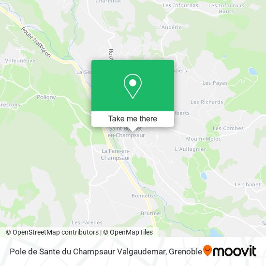 Mapa Pole de Sante du Champsaur Valgaudemar