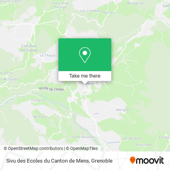 Sivu des Ecoles du Canton de Mens map