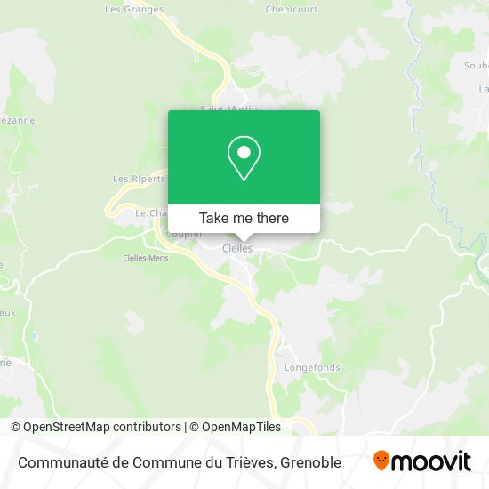 Communauté de Commune du Trièves map