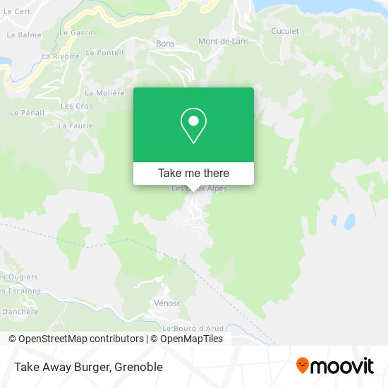 Take Away Burger map