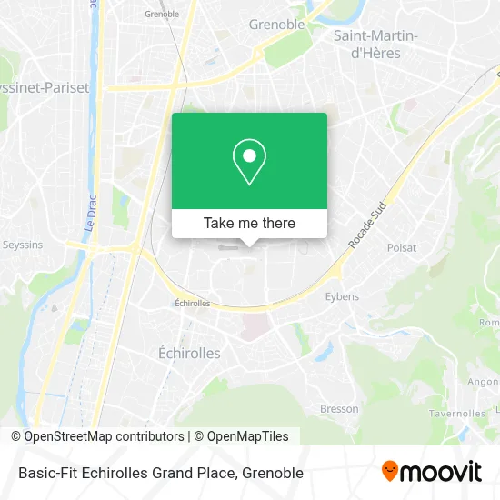 Basic-Fit Echirolles Grand Place map