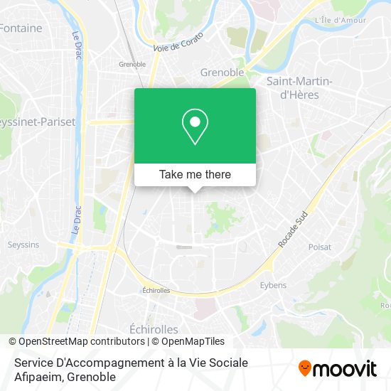 Service D'Accompagnement à la Vie Sociale Afipaeim map