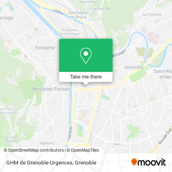 GHM de Grenoble-Urgences map