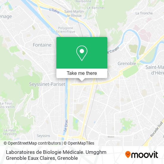 Laboratoires de Biologie Médicale. Umgghm Grenoble Eaux Claires map