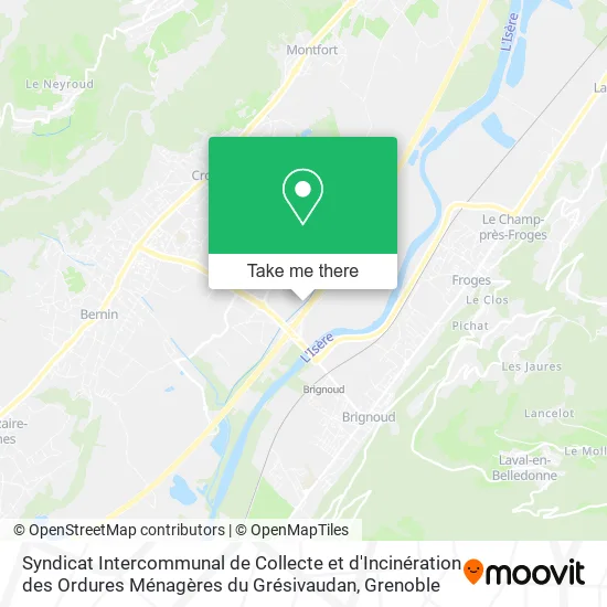 Syndicat Intercommunal de Collecte et d'Incinération des Ordures Ménagères du Grésivaudan map