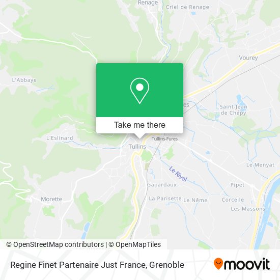 Regine Finet Partenaire Just France map