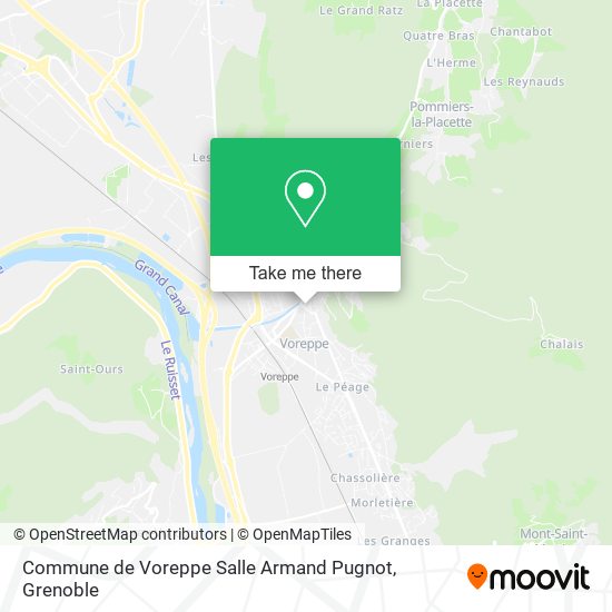 Mapa Commune de Voreppe Salle Armand Pugnot