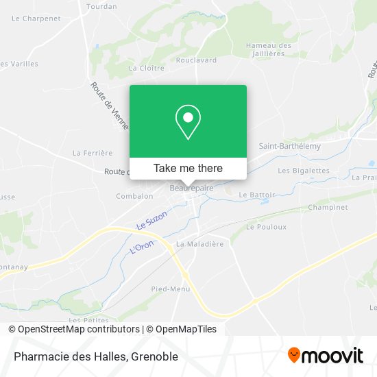 Mapa Pharmacie des Halles