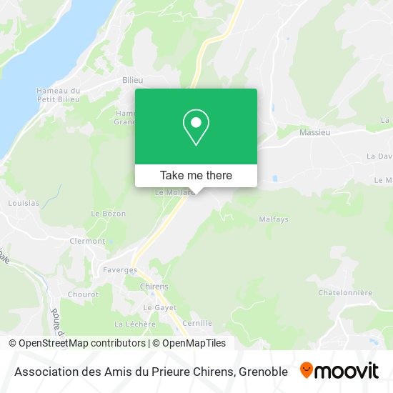 Mapa Association des Amis du Prieure Chirens