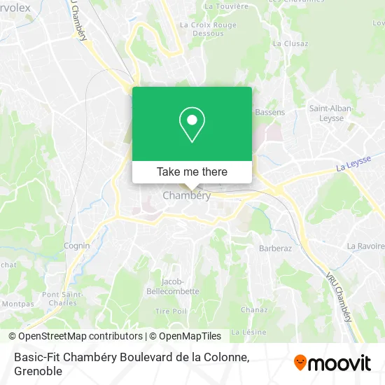 Basic-Fit Chambéry Boulevard de la Colonne map