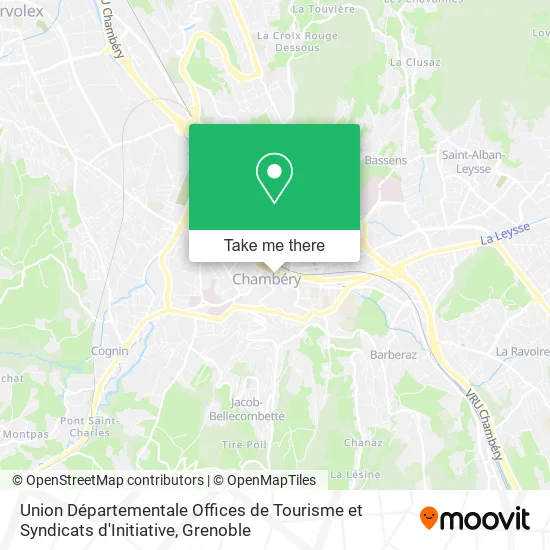 Union Départementale Offices de Tourisme et Syndicats d'Initiative map