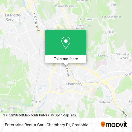 Enterprise Rent-a-Car - Chambery Dt map
