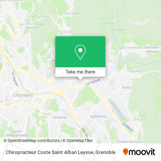 Mapa Chiropracteur Coste Saint Alban Leysse