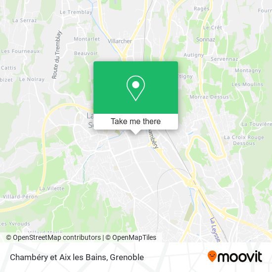 Chambéry et Aix les Bains map