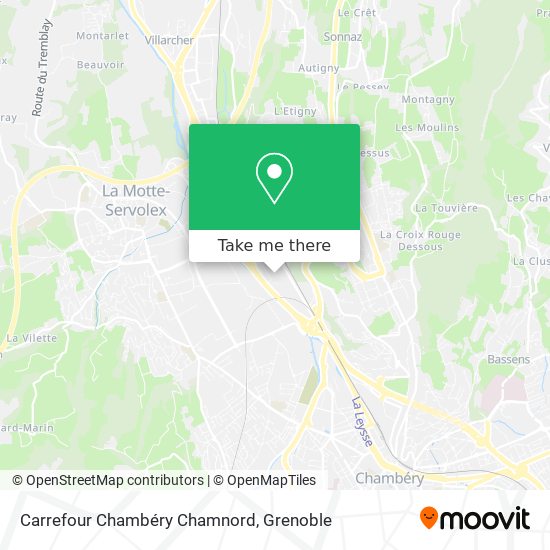 Carrefour Chambéry Chamnord map