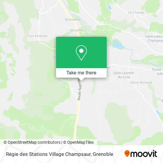 Régie des Stations Village Champsaur map