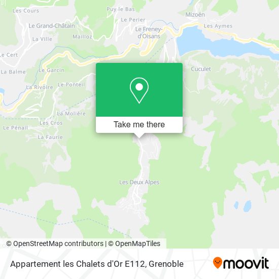 Appartement les Chalets d'Or E112 map
