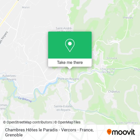 Mapa Chambres Hôtes le Paradis - Vercors - France