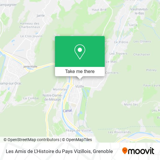 Les Amis de L'Histoire du Pays Vizillois map