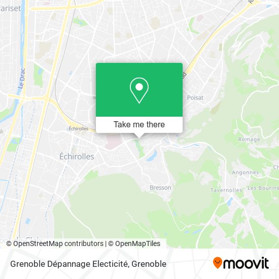 Grenoble Dépannage Electicité map