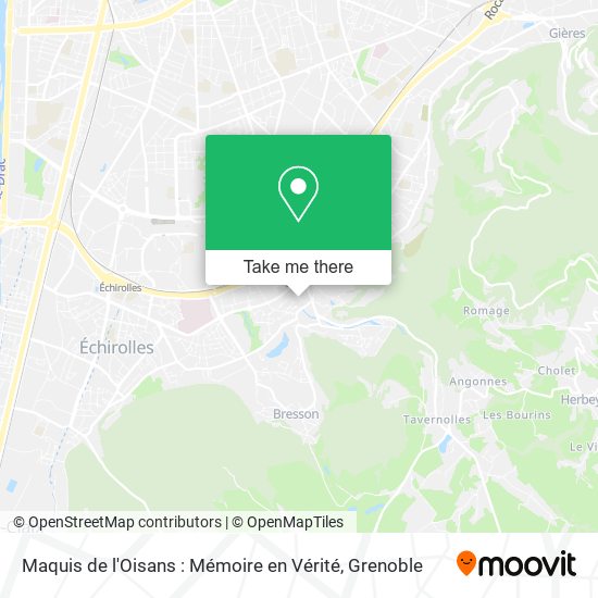 Mapa Maquis de l'Oisans : Mémoire en Vérité