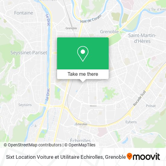Sixt Location Voiture et Utilitaire Echirolles map