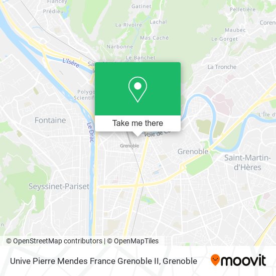 Unive Pierre Mendes France Grenoble II map