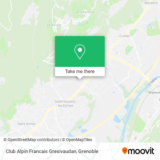 Club Alpin Francais Gresivaudan map