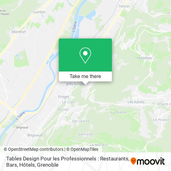 Tables Design Pour les Professionnels : Restaurants, Bars, Hôtels map