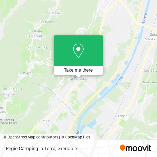 Régie Camping la Terra map
